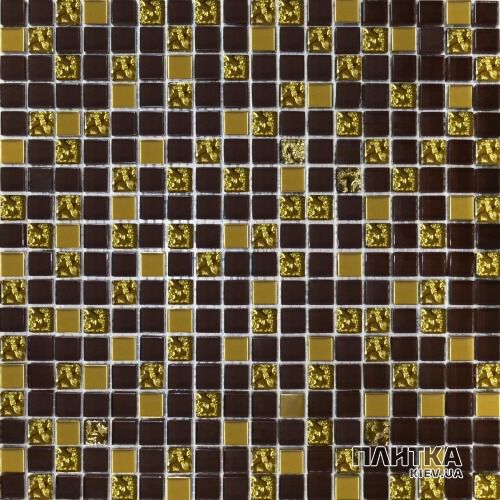 Мозаика Grand Kerama 915-Микс(шоколад-золото-рифленое золото) шоколад,золотой