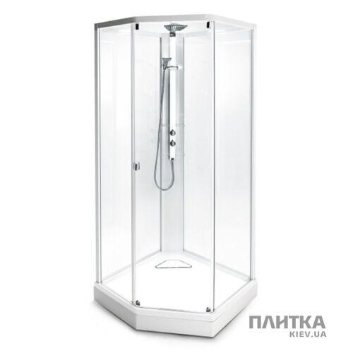 Душевая кабина IDO Showerama 8-5 IDO ДК 49850-12-909 (4уп) серебряный профиль/прозрачное стекло белый,хром,стекло прозрачное