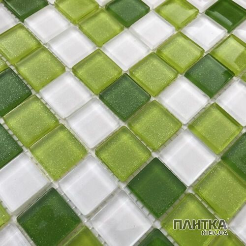 Мозаика Керамика Полесье SILVER GREEN MIX зеленый,серый,салатовый - Фото 2
