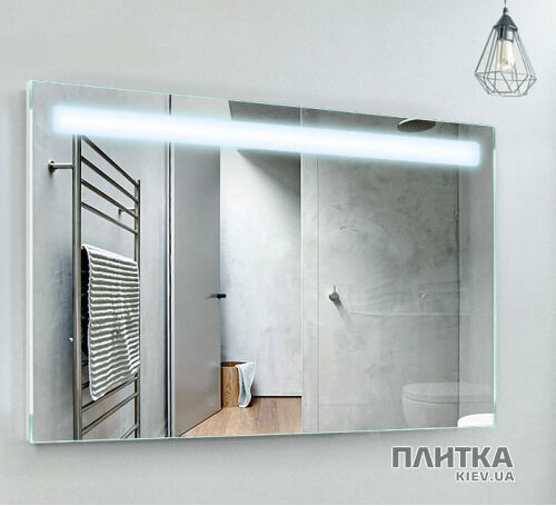 Зеркало Liberta ALFA Зеркало с подсветкой включатель кнопка под зеркалом справа, 800х700 серебристый - Фото 1