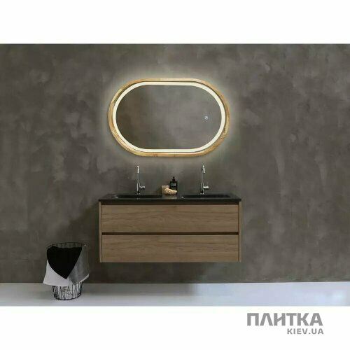 Зеркало для ванной Luxury Wood Freedom SLim Freedom SLim LED зеркало с подсветкой, (аура,фронт,сендим) дуб натуральный, 550мм*850мм коричневый,дуб - Фото 3