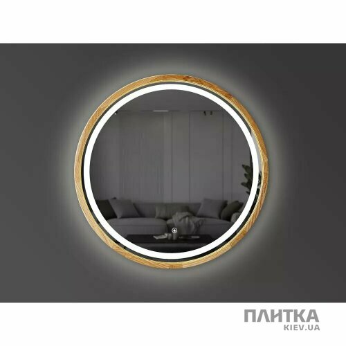 Зеркало для ванной Luxury Wood Perfection Slim Perfection Slim Зеркало с подсветкой LED дуб натуральный 850мм (аурная, фронтальная, сенсорная) коричневый,дуб - Фото 1