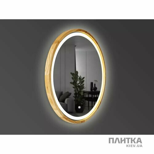 Зеркало для ванной Luxury Wood Perfection Slim Perfection Slim Зеркало с подсветкой LED дуб натуральный 850мм (аурная, фронтальная, сенсорная) коричневый,дуб - Фото 3