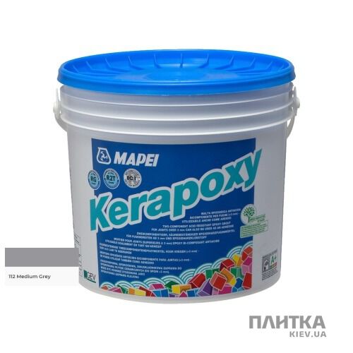 Заповнювач для швів Mapei Kerapoxy Заповнювач швів Kerapoxy 112/2кг середньо-сірий сірий
