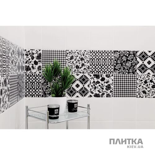 Керамогранит Monopole Ceramica Black&White DECOR BLACK WHITE белый,черный - Фото 7