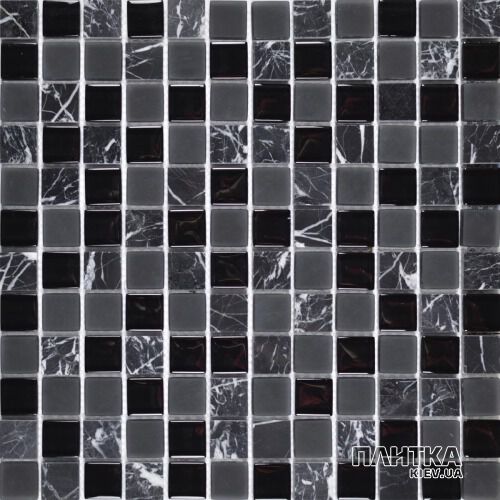 Мозаика Mozaico de Lux CL-MOS CL-MOS AM12 серый,черный