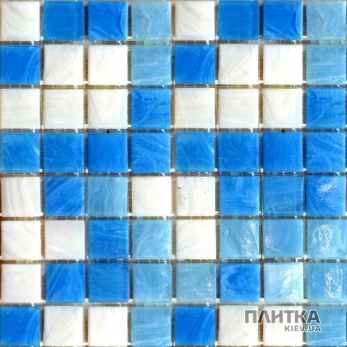 Мозаика Mozaico de Lux R-MOS R-MOS MIX-YN123230 SKY MIX белый,голубой,синий