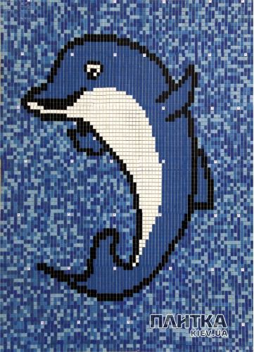 Мозаика Mozaico de Lux R-MOS R-MOS SO-018 белый,синий