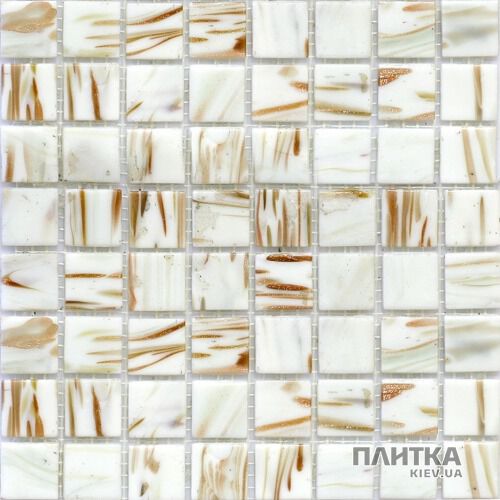 Мозаика Mozaico de Lux R-MOS R-MOS 20G12 WHITE белый,с авантюрином