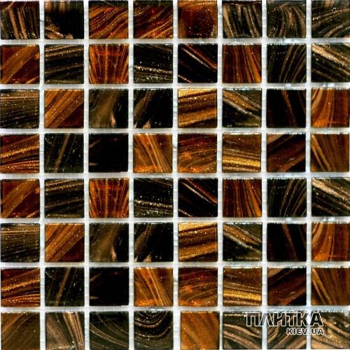 Мозаика Mozaico de Lux R-MOS R-MOS MC202-B(M) LAVA FLOW коричневый,с авантюрином