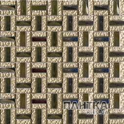 Мозаика Mozaico de Lux S-MOS S- MOS GHT50(L) (1.5x4.8) METAL+BEIGE GLASS бежевый