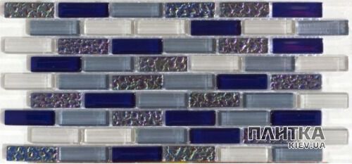 Мозаика Mozaico de Lux S-MOS S-MOS CHT03 L (CT03) BRICK BLUE+GREY сиреневый,темный,светлый