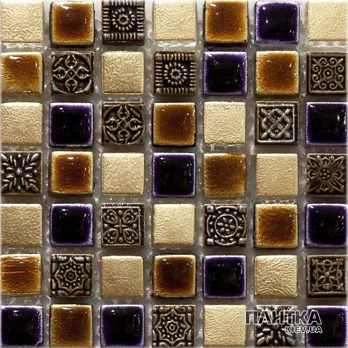 Мозаика Mozaico de Lux S-MOS S-MOS BHT31 фиолетовый,золото