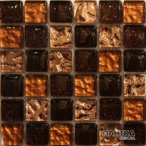 Мозаика Mozaico de Lux S-MOS S-MOS DD04E+E69+GO15+Z17C коричневый
