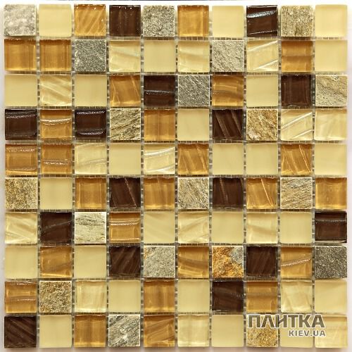 Мозаика Mozaico de Lux SBHT02 SBHT02 (28MM) бежевый,коричневый