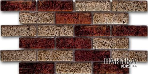 Мозаика Mozaico de Lux T-MOS T-Mos G09+G06 бежевый,коричневый,серый,красный