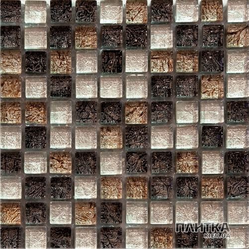 Мозаика Mozaico de Lux T-MOS T-Mos G01+G02+G42 бежевый,коричневый,серый