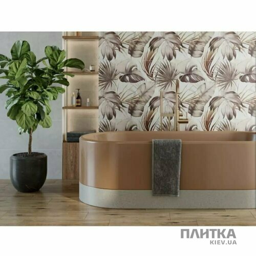 Плитка Opoczno Tamisa TAMISA LEAVES PANNO SATIN декор 2 594х600х9 сірий,світло-сірий,сіро-коричневий - Фото 2