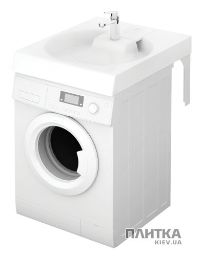 Раковина PAA Claro KICLAGRSIF/00 CLARO GRANDE Раковина на пральну машину з мильницею та кронштейнами (2 шт), 600*750 білий білий - Фото 3