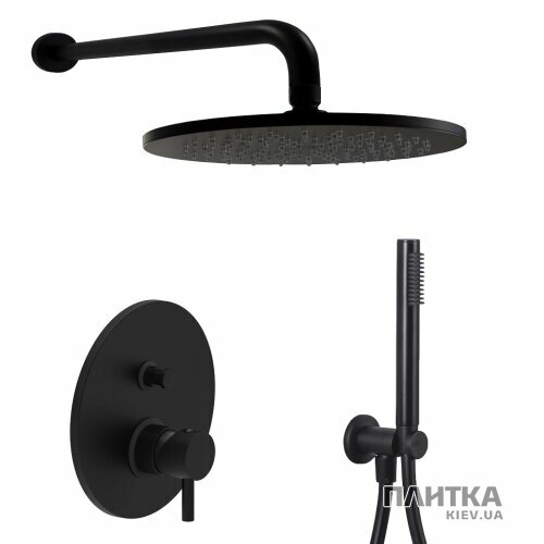 Душова система Paffoni Light KITLIG015NO LIGHT Комплект душової системи, внутрішній монтаж, чорний чорний - Фото 1
