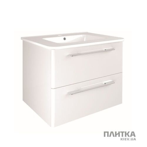 Комплект Primera Klea Комплект меблів: тумба + раковина + дзеркало 80 см, білий глянцевий C0072912 KLEA білий - Фото 1