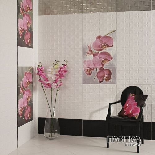 Плитка Rocersa Glamour DEC ORCHID C RSA декор сірий,рожевий - Фото 2
