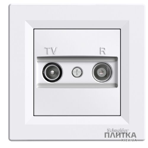Розетка Schneider Asfora Розетка TV-R прохідна (4 dB), білий білий