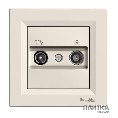 Розетка Schneider Asfora Розетка TV-R оконечная (1 dB), кремовый кремовый