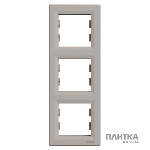 Рамка Schneider Asfora Рамка 3-постовая вертикальная, бронза бронза