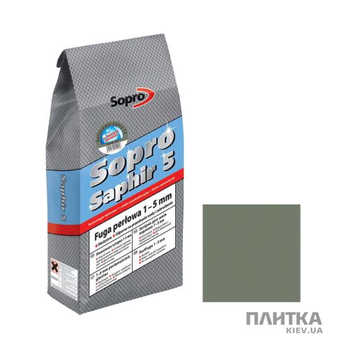 Заповнювач для швів Sopro SOPRO Зат Saphir911(16)/5кг св-сіра