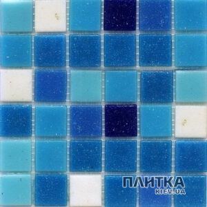 Мозаїка Stella di Mare R-MOS B-MOS B113132333537 мікс блакитний-6 на сітці білий,блакитний,синій