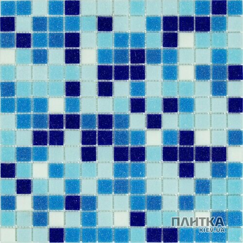 Мозаїка Stella di Mare R-MOS R-MOS B113132333537 мікс блакитний-6 на сітці 20x20, 327х327х4 блакитний,синій,світло-блакитний
