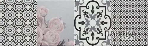Плитка Venus Icon ICON DECORE GLOSSY LOUNGE декор5 белый,серый,розовый,черный - Фото 4