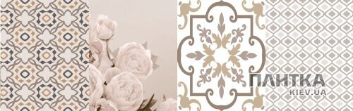 Плитка Venus Icon ICON DECORE GLOSSY LOUNGE BEIGE декор5 білий,бежевий,сірий,рожевий,бежево-коричневий - Фото 4