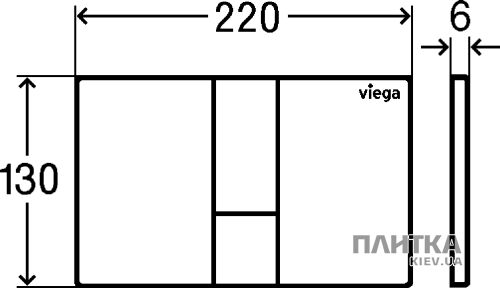 Кнопка для смыва Viega Visign 773304 Visign for Style 24 Клавиша, черный черный - Фото 2
