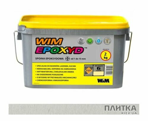 Заповнювач для швів WIM Затирка WIMEPOXYD 1/12 2 кг титан сірий