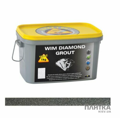 Затирка WIM Diamond 304 Затирка WIM DIAMOND (1 кг) графитовый - Фото 1
