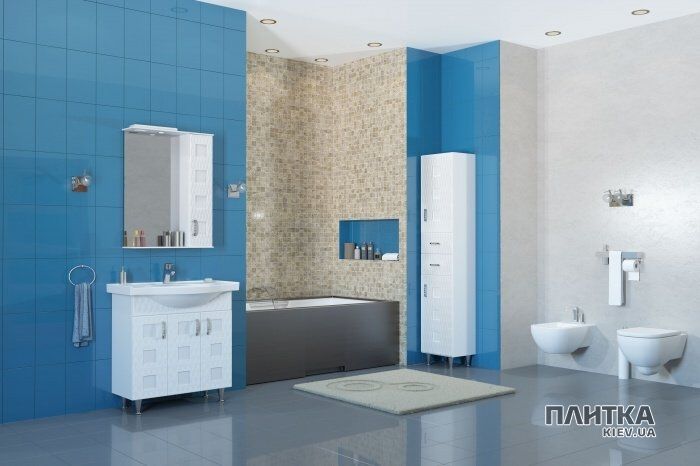 Дзеркало для ванної Аква Родос Ассоль 65 см з шафкою ліворуч білий