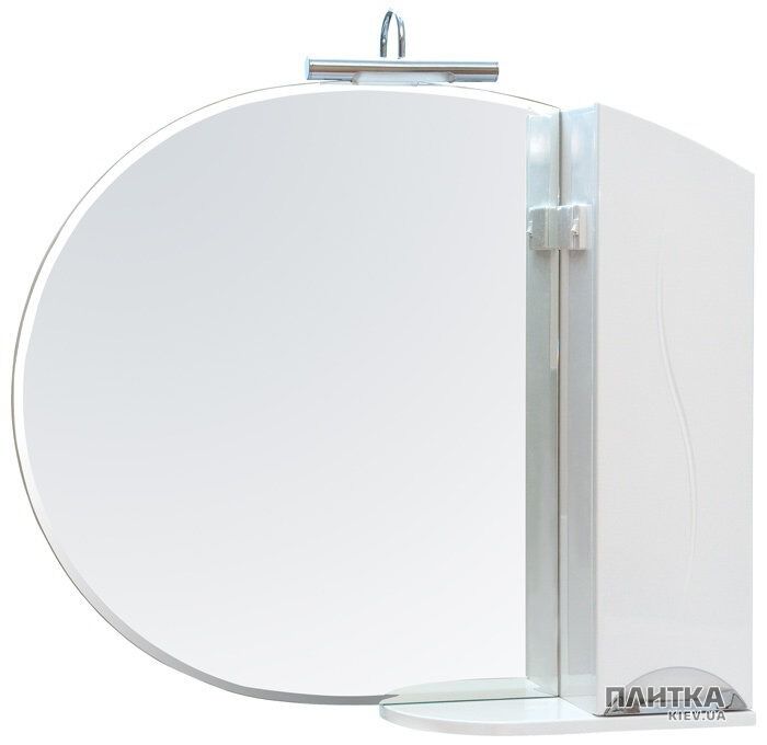 Дзеркало для ванної Аква Родос Глория 98х87 см з шафкою праворуч білий