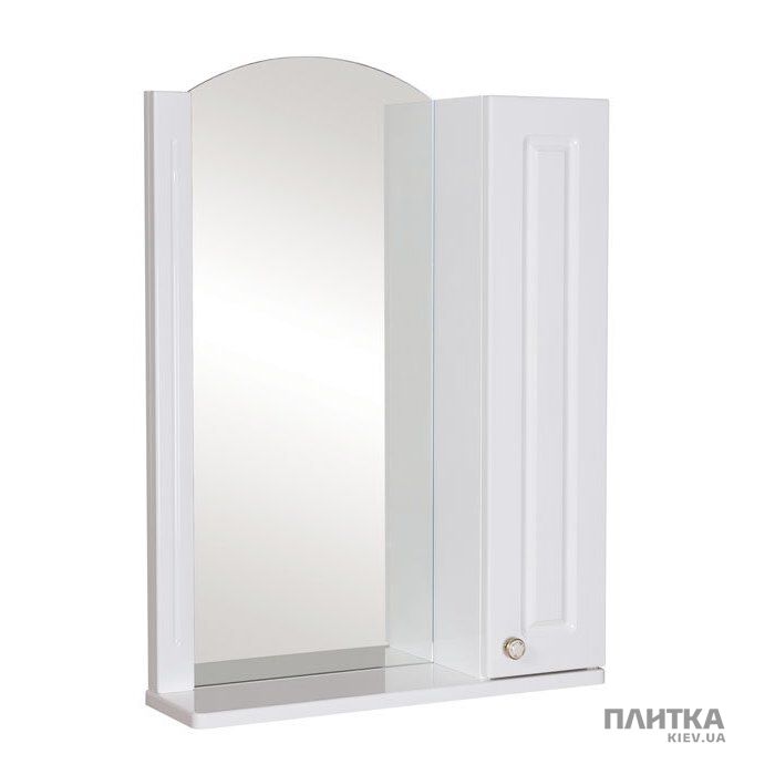 Зеркало для ванной Аква Родос Классик 60 см с правосторонним шкафчиком белый