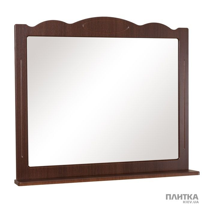Зеркало для ванной Аква Родос Классик Зеркало 100см с подсветкой и полкой («Итальянский орех») коричневый