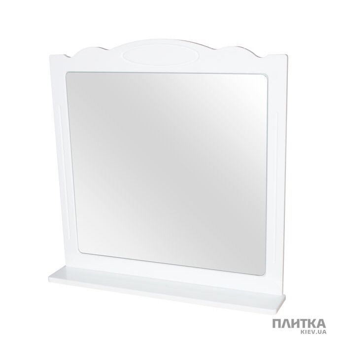 Зеркало для ванной Аква Родос Классик Зеркало 80см с подстветкой и полкой (белая) белый