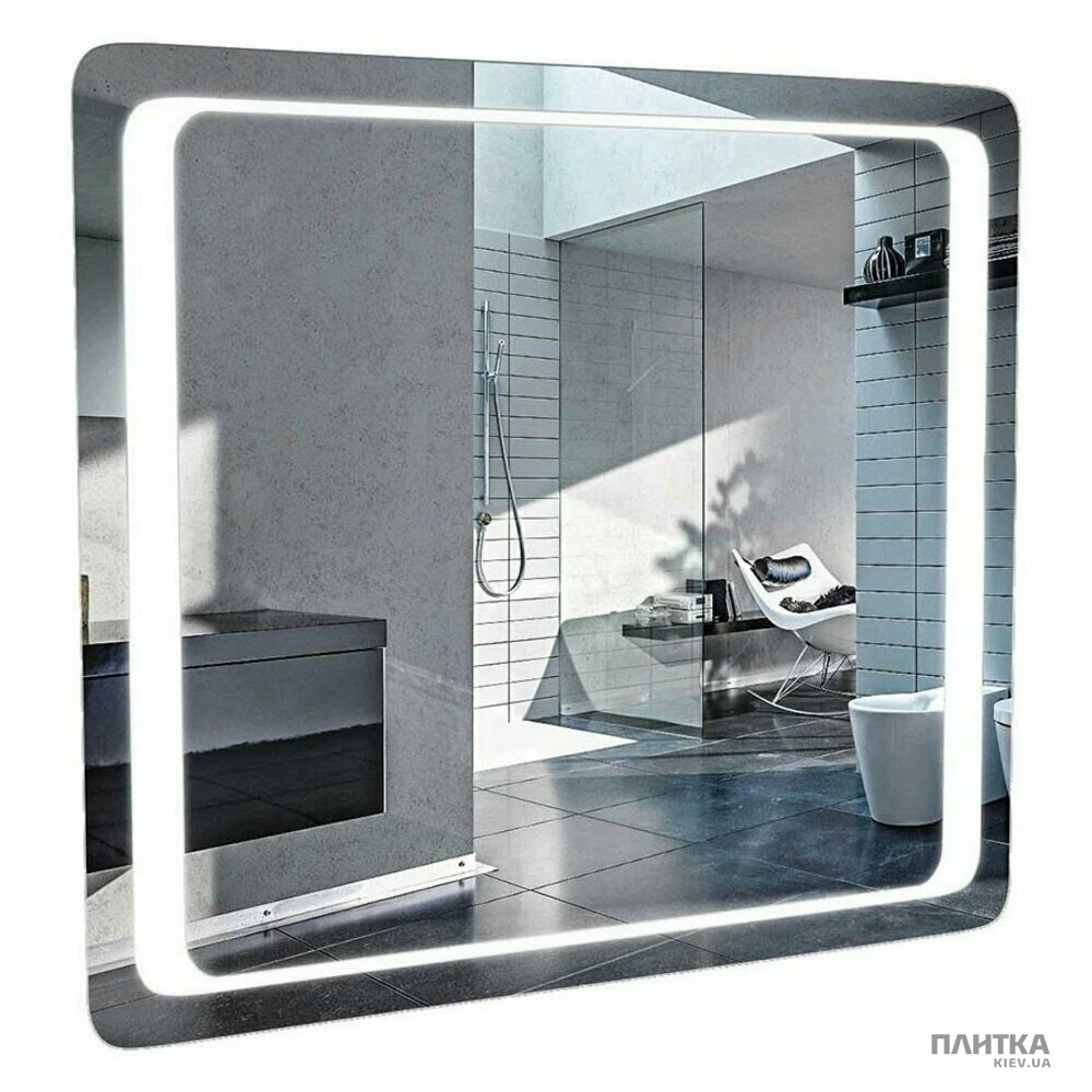 Дзеркало для ванної Аква Родос Омега 4751 ОМЕГА Дзеркало-80, з підсвіткою срібло
