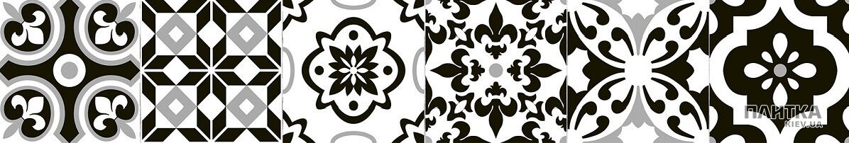 Керамограніт Almera Ceramica Bergen ARTIC BLACK білий,чорний