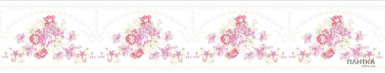 Плитка Almera Ceramica Medoc MEDOC FLOWERS V4/G фриз бузковий,білий,зелений,рожевий