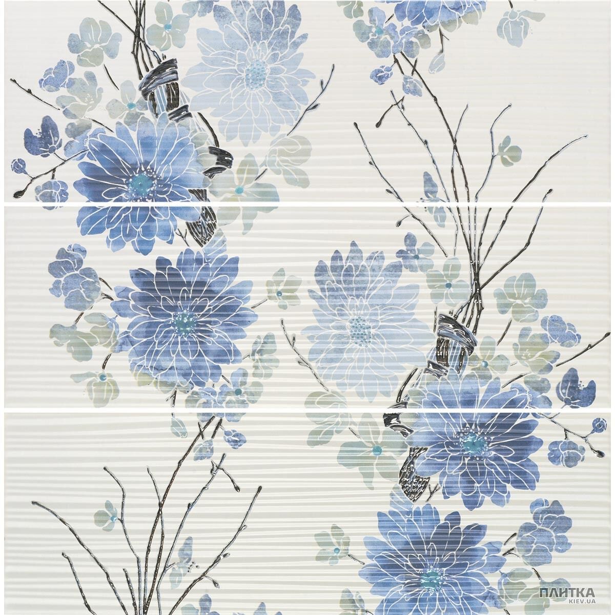 Плитка Almera Ceramica Okinawa DECOR SET (3) NAHA TURQUOISE декор3 бежевий,зелений,блакитний,синій