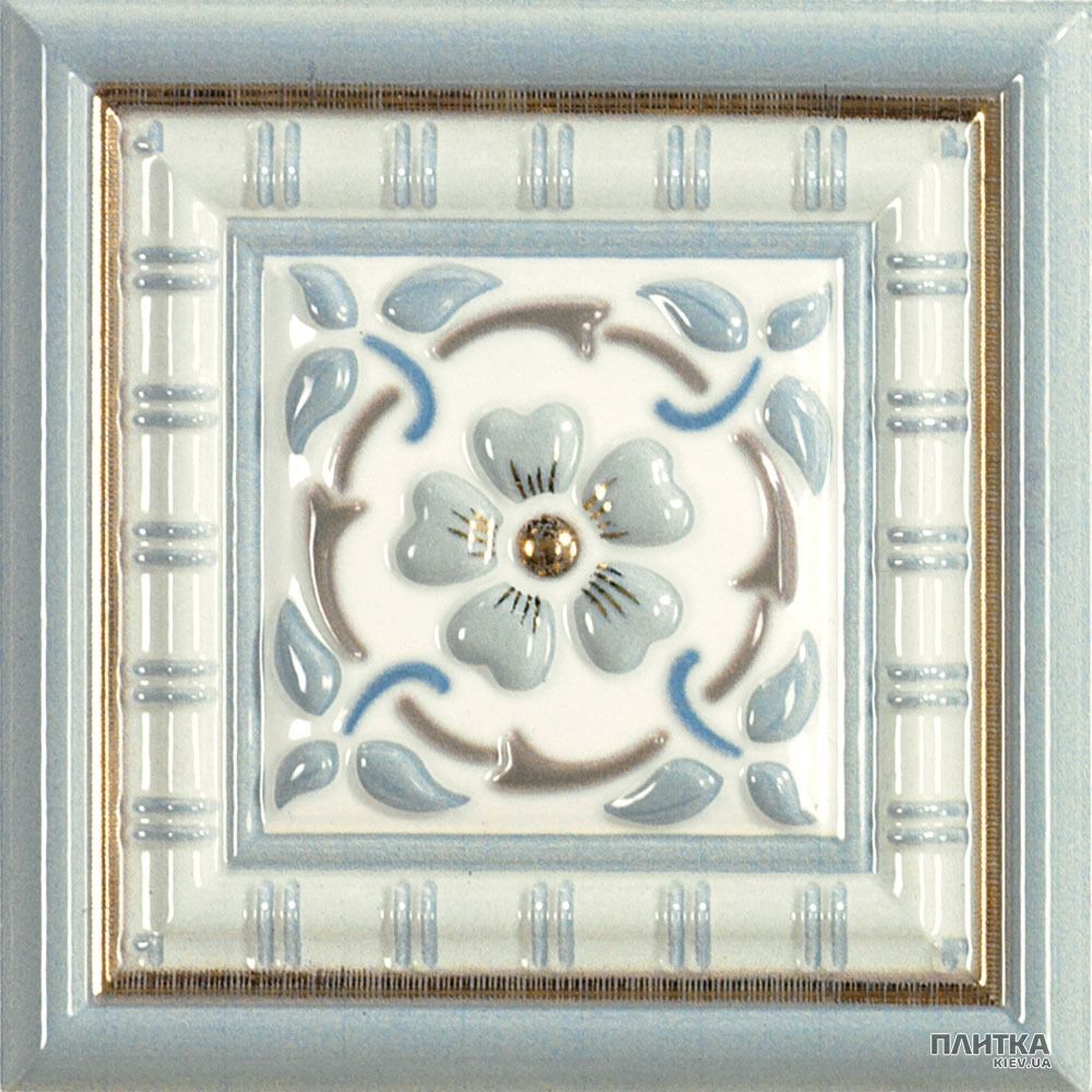 Плитка Almera Ceramica Orleans TACO TARRAGONE GOLD AQUA MARINE декор білий,блакитний,коричневий,синій,кремовий,золотий