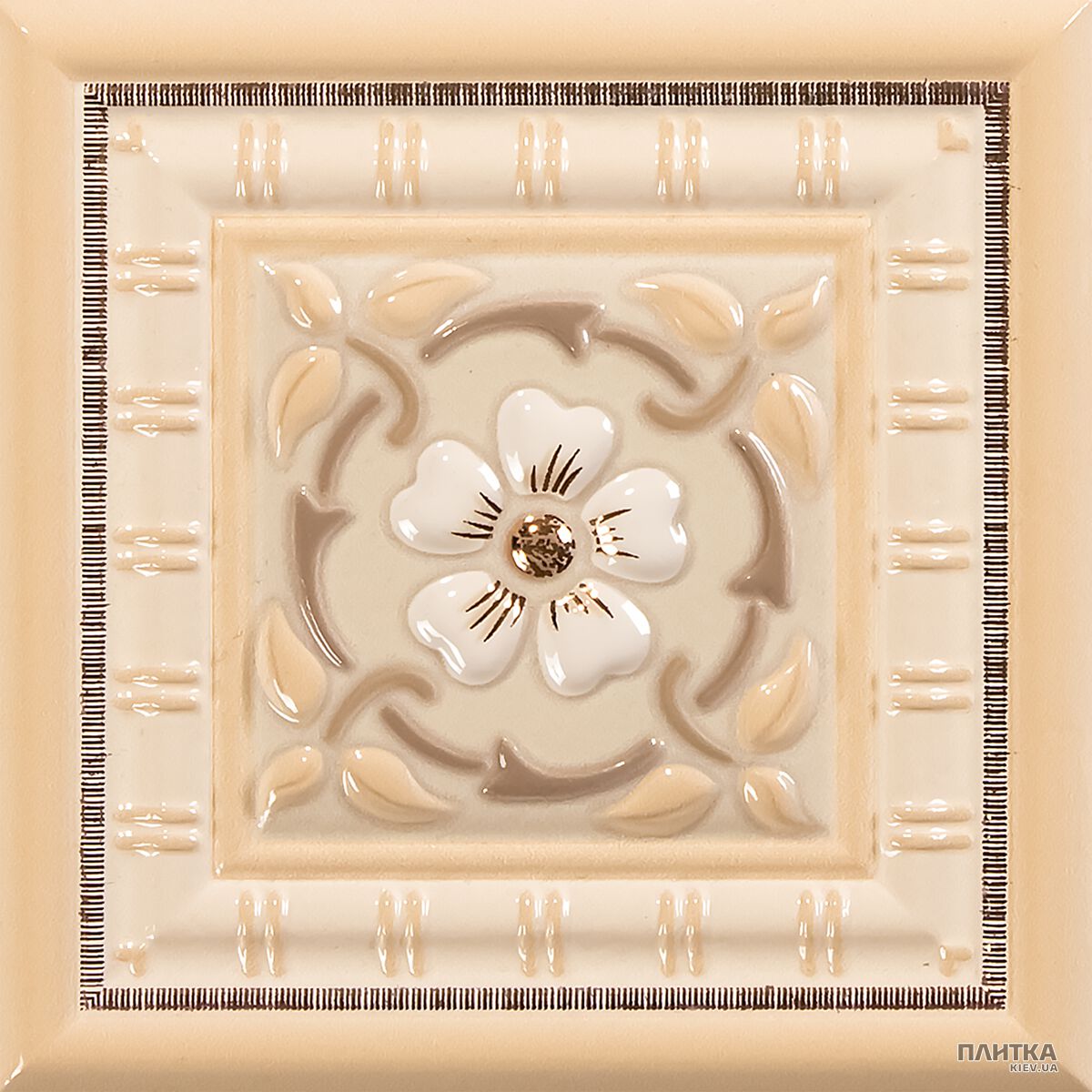 Плитка Almera Ceramica Orleans TACO TARRAGONE GOLD VAINILLA белый,коричневый,кремовый,золотой