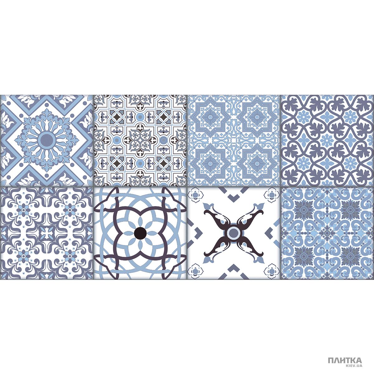 Плитка Almera Ceramica Patchwork PATCHWORK BLUE білий,блакитний,синій
