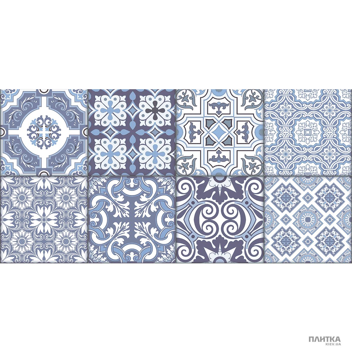 Плитка Almera Ceramica Patchwork PATCHWORK BLUE белый,голубой,синий
